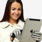 FC34 (camel) - Women's Italian touchscreen cashmere lined leather gloves