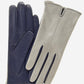 FC34 (grey) - Women's Italian touchscreen cashmere lined leather gloves
