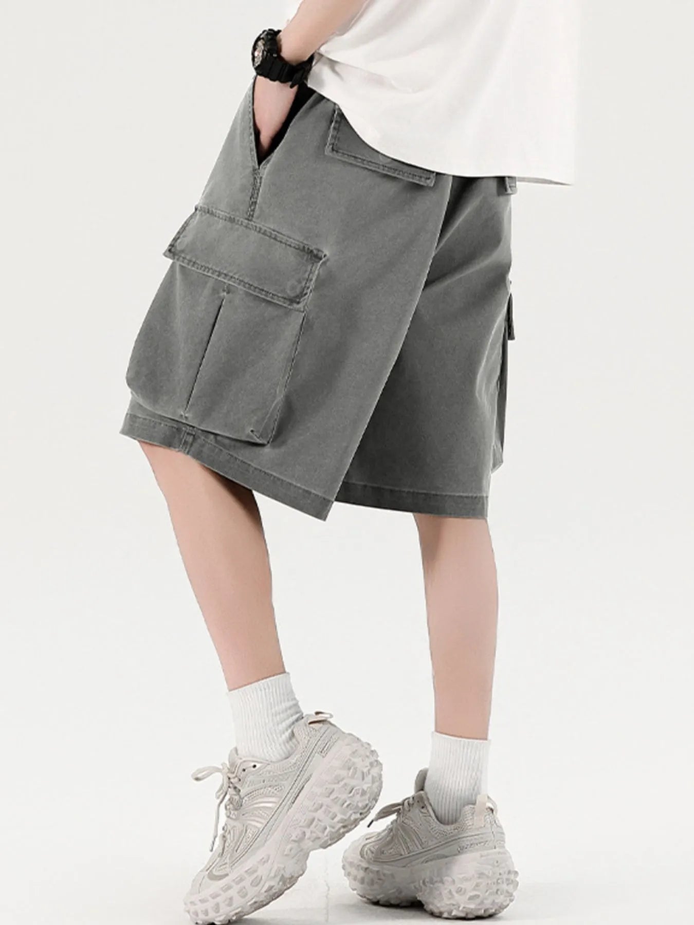 Men's Elastic Waistband Cargo Shorts - Farnelli