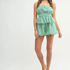 MABLE Gingham Tube Top and Shorts Set - Kelly Green