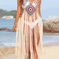 Fringe Spaghetti Strap Cover-Up - Farnelli