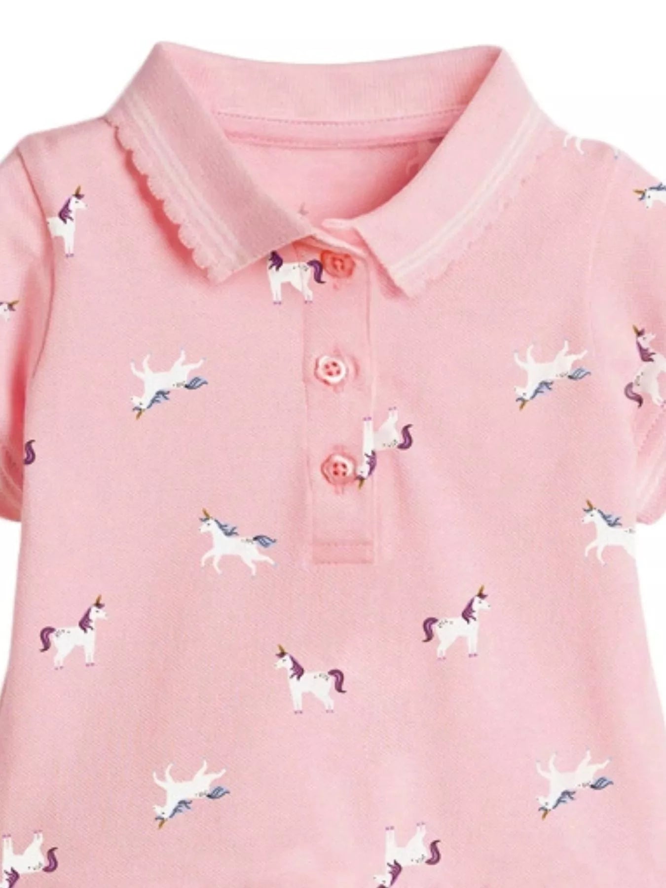 Children's Button Detail Short Sleeve Dress - Farnelli