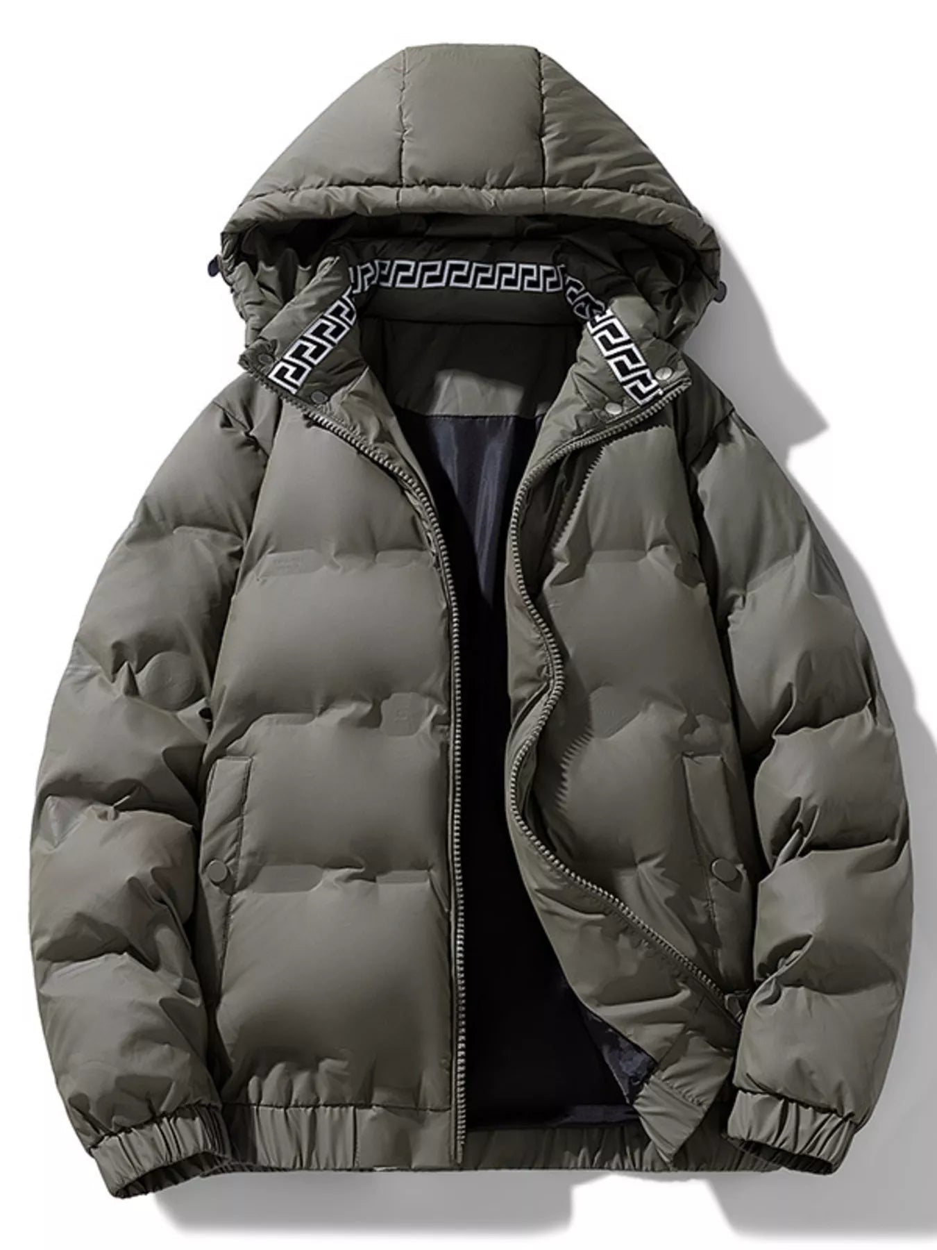 Men's Plus Size Hooded Padded Winter Coat - Farnelli