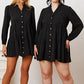 Ruffled Button Up Long Sleeve Tiered Shirt - Farnelli