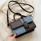Two-Tone PU Leather Crossbody Bag - Farnelli