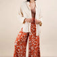 VERY J Plus Size Dolman Sleeve Button Down Gauze Shirt - Farnelli