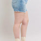 Judy Blue Full Size High Waist Western Embroidery Detail Cut Off Denim Shorts Plus Size - Farnelli