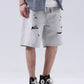 Men's Distressed Loose Fit Denim Shorts - Farnelli