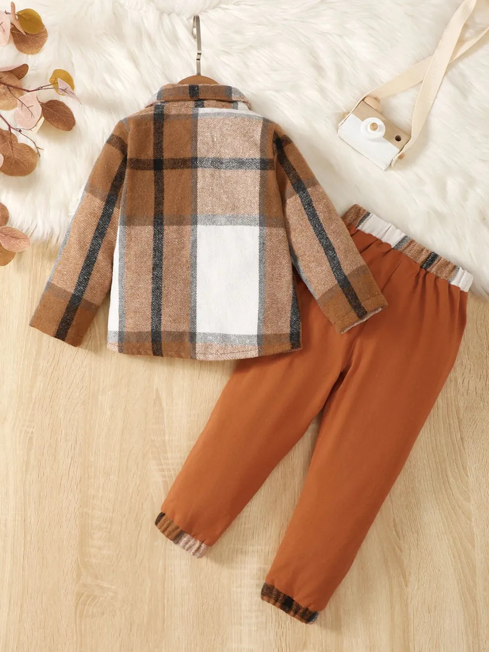 Color Block Button Up Top and Pants Set - Farnelli