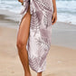 Cutout Sweetheart Neck One-Piece Swimwear and Cover-Up Swim Set - Farnelli