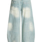 Men's Washed Wide Leg Jeans - Farnelli