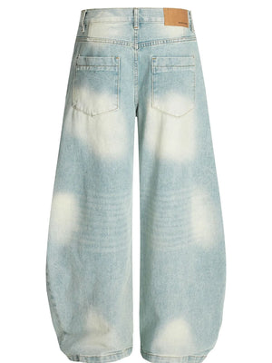 Men's Washed Wide Leg Jeans - Farnelli