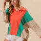 BiBi Colorblock Exposed Seam French Terry Sweatshirt - Farnelli