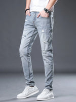 Men's Distressed Slim Fit Jeans - Farnelli