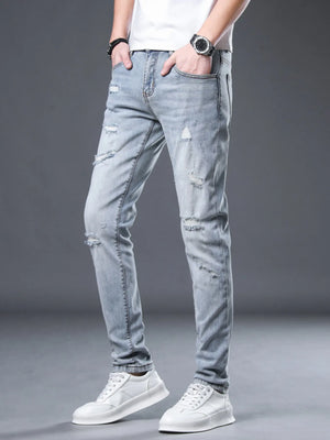 Men's Distressed Slim Fit Jeans - Farnelli