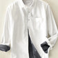 Men's Plus Size Casual Fleece Lined Button Up Shirt - Farnelli