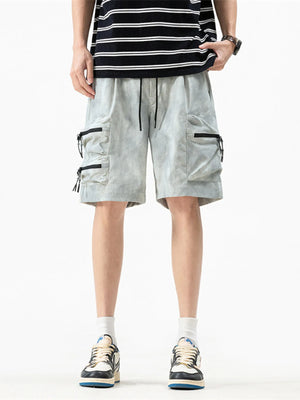 Men's Plus Size Drawstring Loose Fit Cargo Shorts - Farnelli