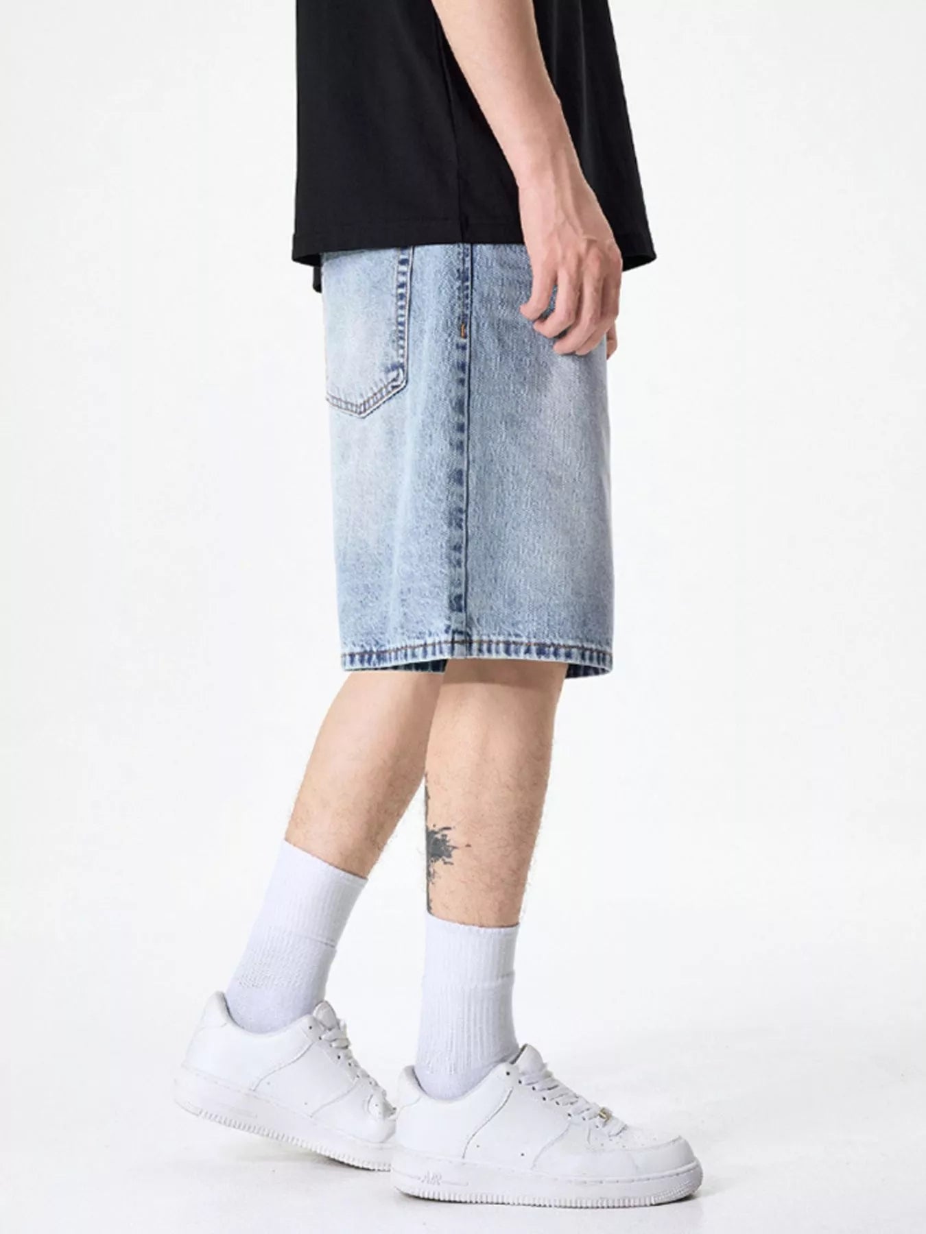 Men's Wide Leg Denim Shorts - Farnelli