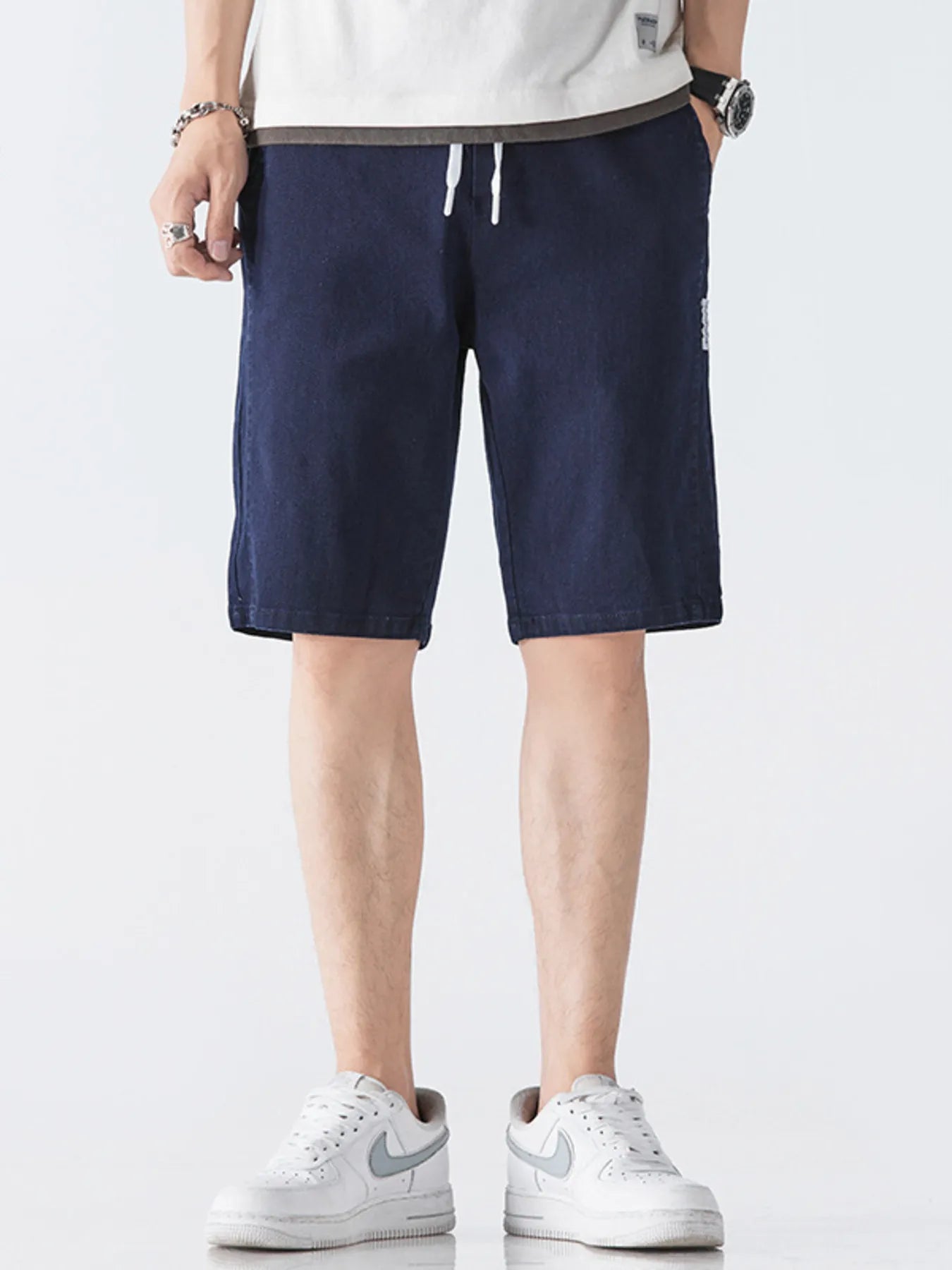 Men's Drawstring Denim Shorts - Farnelli