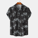 Men's Printed Short Sleeve Button-Up Shirt - Farnelli