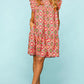 Haptics Full Size Ruffled Printed Dress with Side Pockets - Farnelli