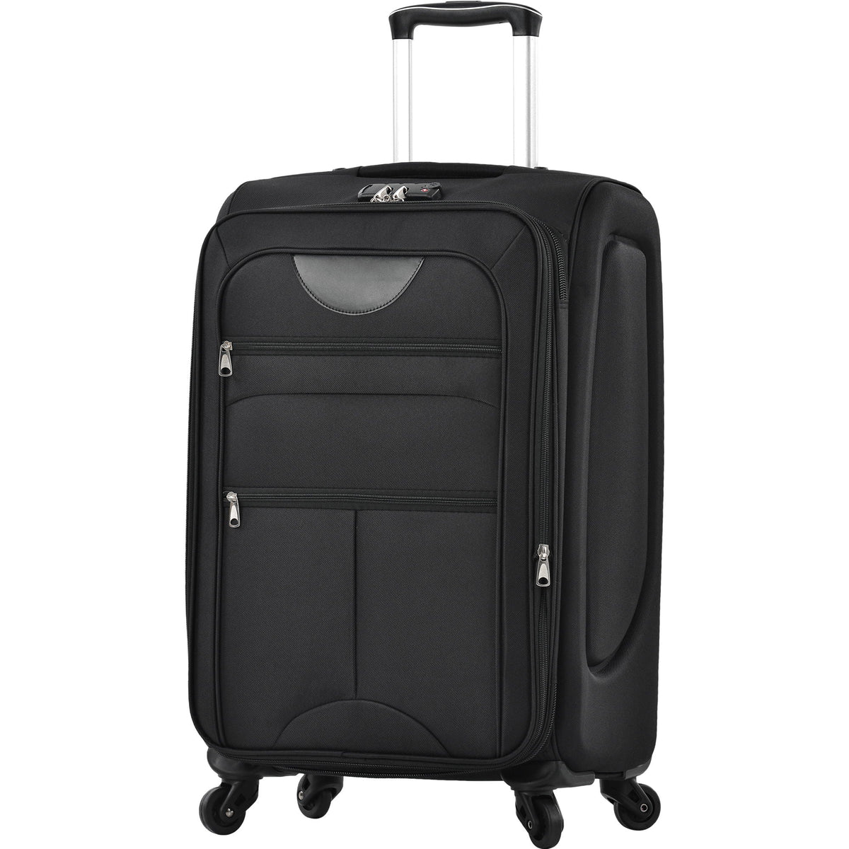 HouseOfZazla expandable softside luggage 3-piece set with spinner wheels in multiple colors