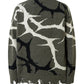 Men's Abstract Pattern Distressed Hem Sweater - Farnelli