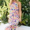 White Birch Full Size Printed Sleeveless Dress with Pockets - Multi