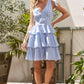 Jade By Jane Full Size Gingham Tiered Mini Dress Plus Size - Farnelli