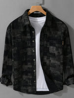 Men's Plus Size Vintage Plaid Button-Down Shirt - Farnelli