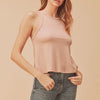 Aemi + Co Lightweight Ribbed Tank - Apricot
