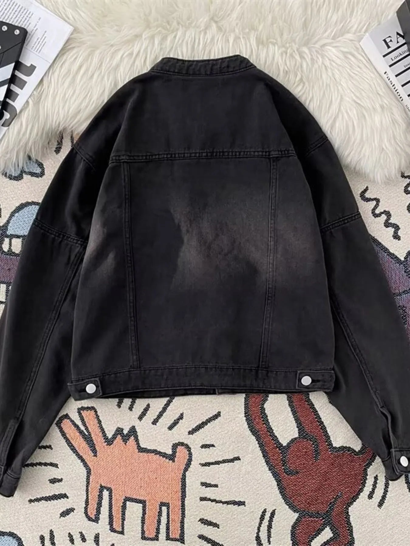 Men's Zip Up Denim Jacket - Farnelli