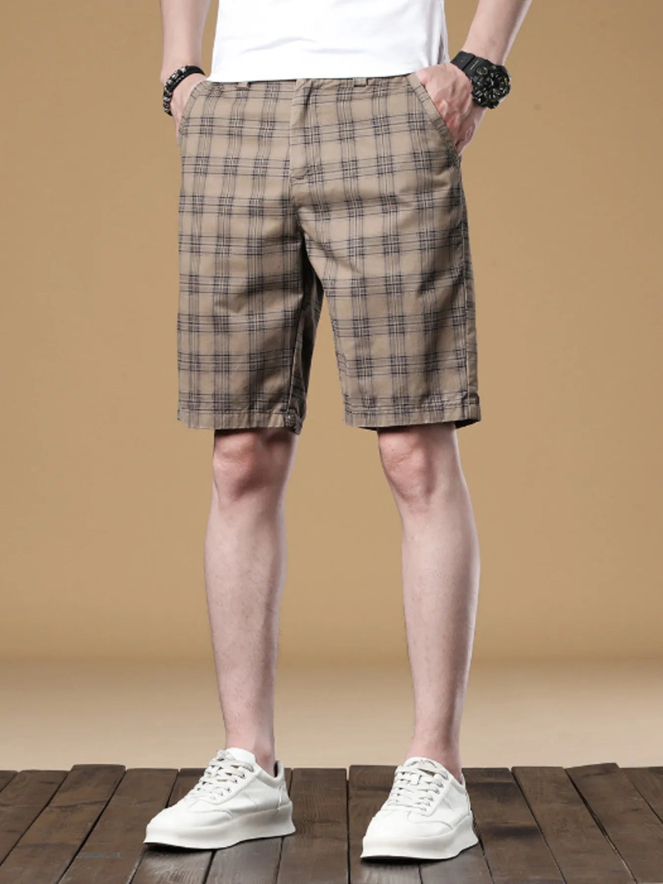 Men's Plaid Casual Shorts - Farnelli