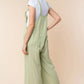 White Birch Texture Sleeveless Wide Leg Jumpsuit - Farnelli
