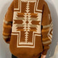 Men's Plus Size Ethnic Pattern Oversized Pullover Sweater - Farnelli