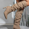 Point Toe Stiletto Boots - Camel