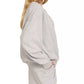 Zenana Fleece Long Sleeve Sweatshirts & Shorts Set - Farnelli