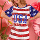 BiBi American Flag Theme Usa Print Sequin Dress - Farnelli