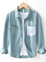 Men's Plus Size Button Up Long Sleeve Shirt - Farnelli