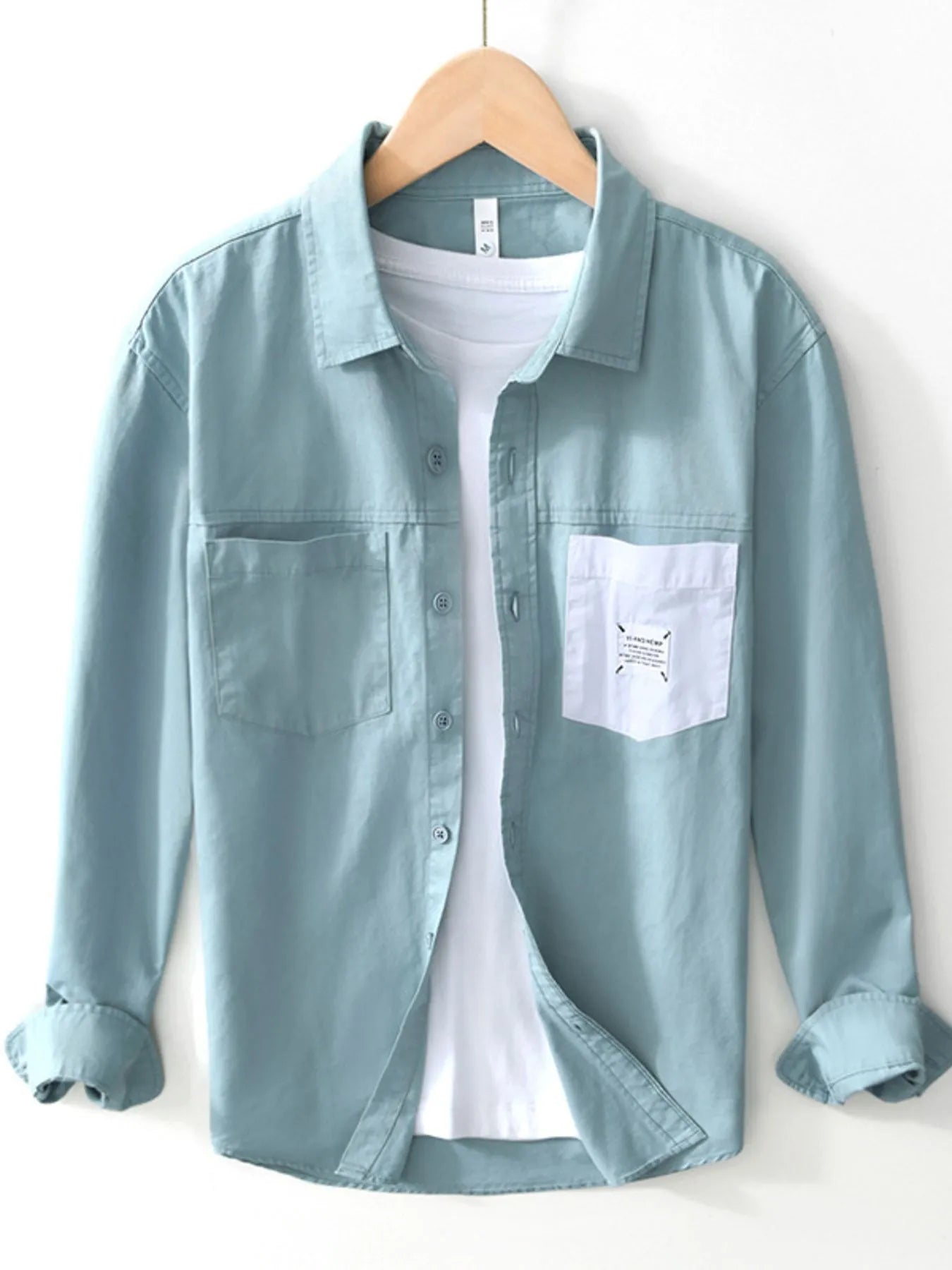 Men's Plus Size Button Up Long Sleeve Shirt - Farnelli