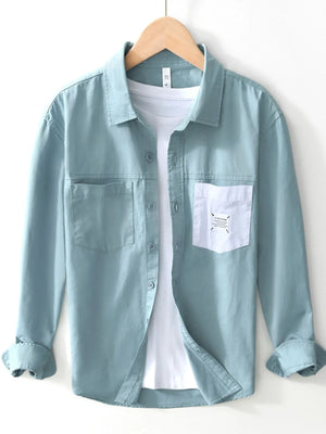 Men's Plus Size Button Up Long Sleeve Shirt - Farnelli