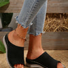 Mesh Open Toe Sandals - Black