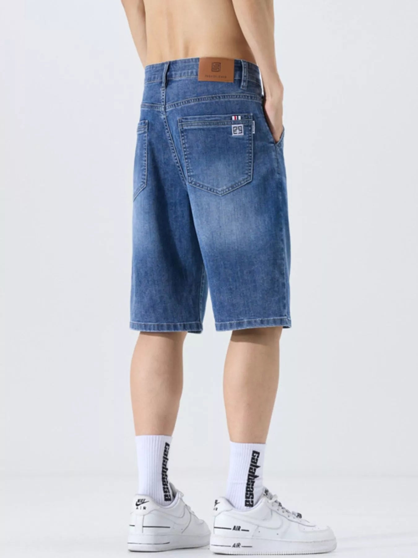 Men's Washed Loose Fit Denim Shorts - Farnelli