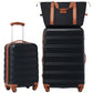 HouseOfZazla 2-piece lightweight hardshell luggage set with TSA locks in black, white, or pink