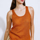 Orange woven tank top from Flying Tomato's Blissful Love collection, featuring a stylish and comfortable sleeveless design.