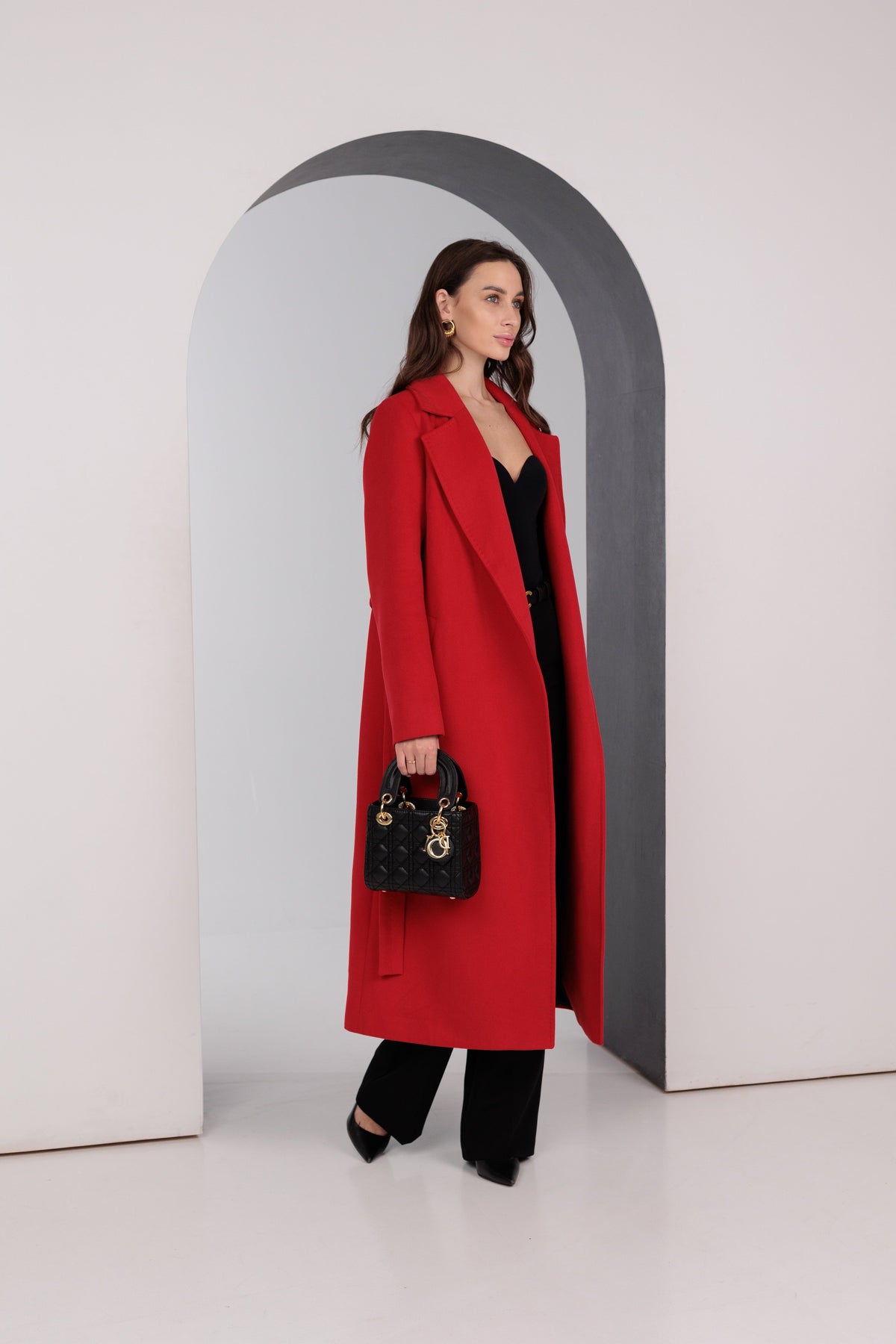 Alaska® Outerwear Company red Astoria Classic wraparound wool blend overcoat