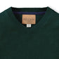 Fine Gauge V-Neck Organic Sweater with Elbow Patches - Baby