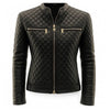 Finn Black Leather Jacket - Men Leather Jacket Black - Black