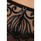 Sheer Thong Panty Gorteks Fiore Black-2