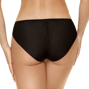 Gorteks Fiore Black Sheer Low Rise Bikini Panty-1